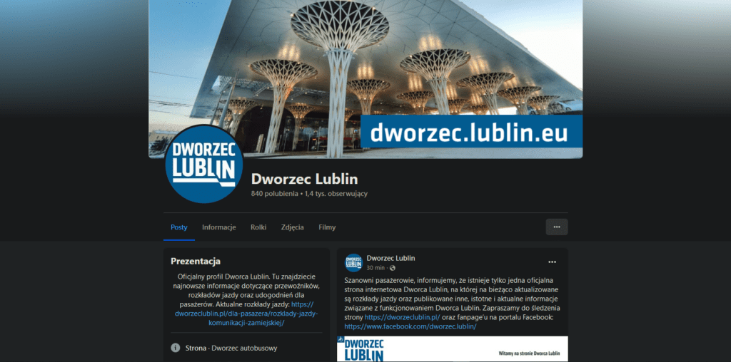 Oficjalna strona Dworca Lublin