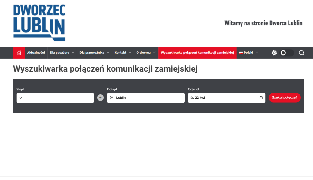 Wyszukiwarka połączeń z nową opcją!